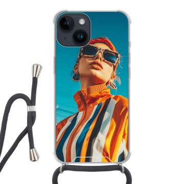 Iphone 14 - Lav dit eget Cover med Snor (Crossbody)