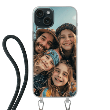 IPhone 15 Plus - Lav dit eget Cover med Snor (Crossbody)