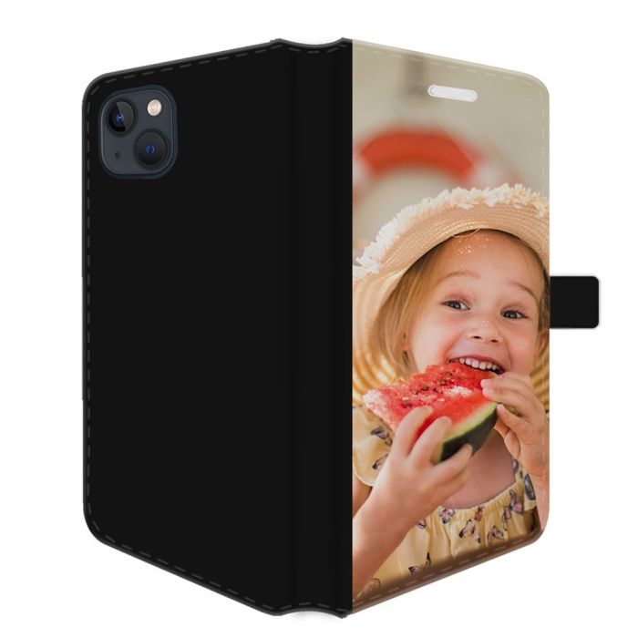 iPhone 14 - Portemonnee Hoesje Maken (Voorzijde Bedrukt)
